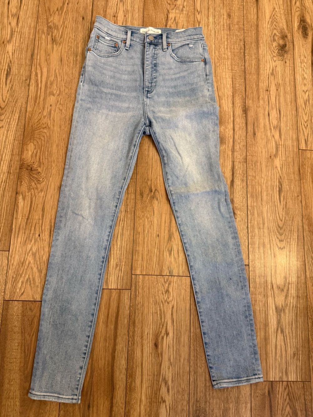 Aritzia Denim Forum Lola Light Wash High-Rise Skinny Jeans